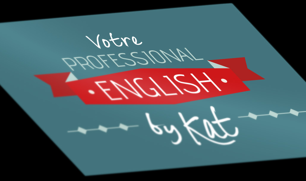 Création de logo Votre professional English by kat – Studio graphique Vert Anis à Nantes