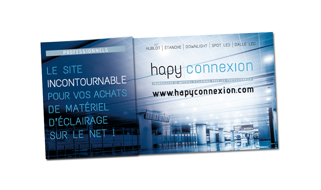 Flyer promotionnel_Hapyconnexion_création graphique studio Vert Anis à Nantes