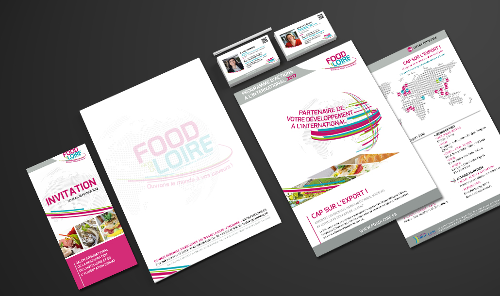Création Charte graphique - Food'Loire - Chambre Régionale d'Agriculture des Pays de la Loire - Studio de création graphique Vert Anis Design Graphique à Nantes