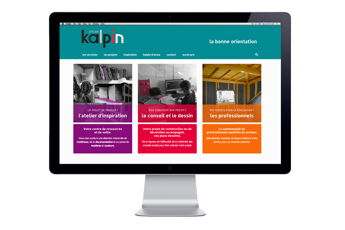 Webdesign et création graphique – Studio Vert Anis à Nantes – Atelier Kalpin